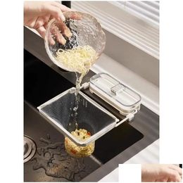 Drains Kitchen Sink Philtre Rack Suction Cup Disposable Leftover Leftovers Pocket Garbage Drain Strainer Drop Delivery Dhpg5