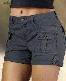Women's Shorts Womens Shorts 2023 New Pocket Design Casual Shorts Product Mini Shorts Girls Daily Casual Fashion Full Matching Shorts WX