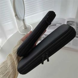 Cosmetic Organiser Black Cosmetic Storage Bags Waterproof Double Zipper Makeup Brushes Case Women Bag Portable Travel Brush Holder Small/Large Y240503