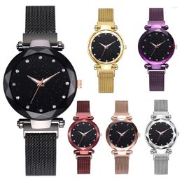 Wristwatches Women Watch Bracelet Luxury Diamond Ladies Wrist Magnetic For Female Clock Relogio Feminino