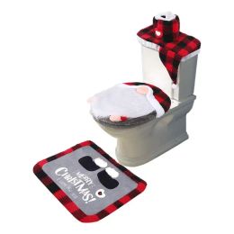 Covers Christmas Decorations Bathroom Rug Set Funny Christmas Decor Toilet Seat Cover Snowman Santa Toilet Seat Cover And Rug Set