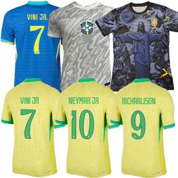 2024 bRAZILS soccer jerseys 24 25 CASEMIRO L.PAQUETA Special concept RICHARLISON NEYMAR shirt RAPHINHA G.JESUS VINI JR RODRYGO Men Kids Kit Football Uniform