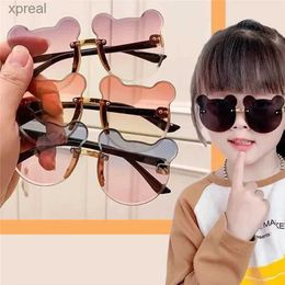 Sunglasses Childrens Sunglasses Bear shaped Childrens Glasses Fashion Girl Cartoon Glasses Sun visor Driver Anti glare Boy Cartoon Sunglasses WX