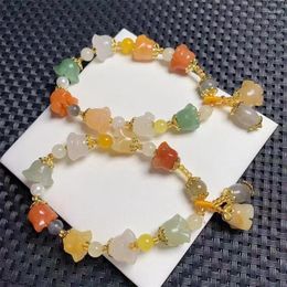 Link Bracelets Natural Quartzose Jade Bracelet Crystal Reiki Healing Stone Fashion Jewelry Gifting Gift For Women 1PCS