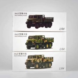 Diecast Model Cars JKM 1/64 Chinese military vehicle CA30 transport vehicle MV3 model car friend gift series gifts childrens Christmas gifts toysL2405