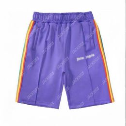 Palm PA 2024ss Summer Casual Men Women Rainbow Stripes Boardshorts Breathable Beach Shorts Comfortable Fitness Basketball Sports Short Pants 4507 Angels GNK