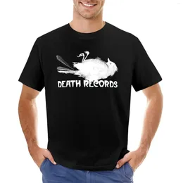 Men's Polos Death Records Label Classic T-Shirt Aesthetic Clothes Heavyweights Mens Graphic T-shirts Big And Tall