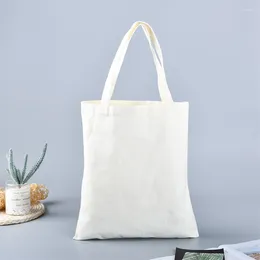 Shopping Bags Reusable Cotton Eco Foldable Shoulder Bag Large Handbag Fabric Canvas Tote For Market