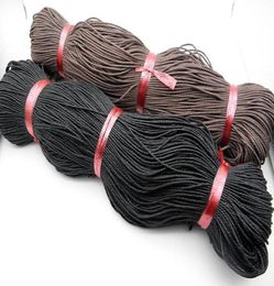 New 20mm Waxed Cotton Cords For Wax Jewellery Making DIY Sewing Leather Necklace Bead String cotton paraffined rope Three strands o3837553