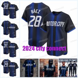 Tigers 2024 city Connect Jersey Javier Baez Miguel Cabrera Baseball Jersey Spencer Torkelson Riley Greene Tarik Skubal Jack Flaherty Akil Baddoo Parker Meadows