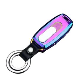 Newest Mini Plasma Lighter With Keychain USB Lighter Flameless Electric Double ARC Lighter