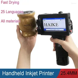 25.4mm Portable Handheld Inkjet Printer Production Date QR Coding Machine Plastic Metal Carton Printing With Fast Dry Ink