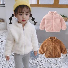 Jackets More Colour Girls Autumn Coat Winter Thermal Fleece Jacket For Children 1 2 3 4 5Yrs Kids Coats Warm Korean Outerwear