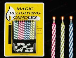 Magic Funny Relighting candle Joke Birthday Party Candles Cake Accessory Christmas Festive Holiday Wedding supplies favors4101576
