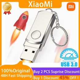 Drives Xiaomi U Disc 2TB Metal High Speed Portable Computer Laptop 1TB Pen Drive USB 3.0 Waterproof U Flash Drive TypeC Adapter New