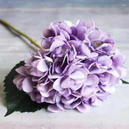 Decorative Flowers Artificial Hydrangea Real Touch Green Branches Decoration Wedding Bouquet Flower