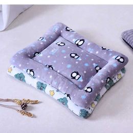 Cat Beds Furniture Flannel Square Bed for Cats Dogs Comfortable Soft Washable Cushion for SphinxReplacement mat for Pet houseCats Cartoon Sofa