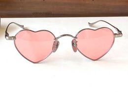 Sunglasses Pink Heart Shape Sunglasses Metal Frame Sunnies Sonnenbrille Women Fashion Sun Glasses Shades UV400 Protection with Box