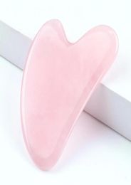 Rose Gua sha stone Quartz pink Jade Board NaturalStone Crafts Scraper Chinese GuaSha pad WLL8664380477