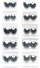 30mm Mink Eyelashes 3D Fluffy Soft False Eyelash Wispy Lashes Big Clear Tray Label Makeup Dramatic Long9962852
