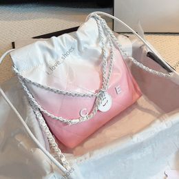 Womens Designer Shoulder bags 22 bag mini With packaging box Handbag Patent Leather Gradient Color Square Crossbody Fashion bags gifts