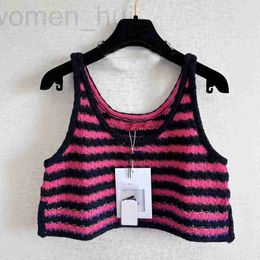 Women's T-Shirt designer 24 Summer New Product Small Fragrant Short Knitted Tank Top Sleeveless for Women AQGM