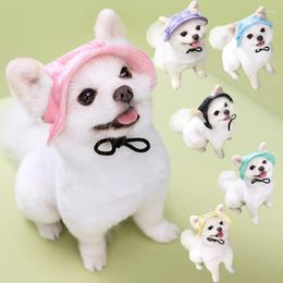 Dog Apparel Pet Hat Cat Sun Shading Anti Strangulation Non Slip Ear Adjustable Rope Buckle Fisherman Supplies