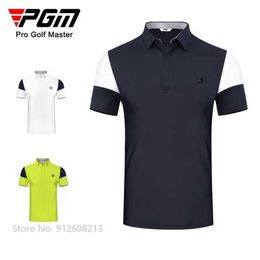 Men's Polos PGM Summer Sport Tops Men Short Slve T Shirt Breathable Dry Fit T-shirt Man Casual Polo Shirts Elastic Fitness Apparel Y240506