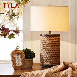 Table Lamps TYLA Contemporary Dimming Lights LED Creative Rope Simple Bedside Desk Lamp For Decor Home Living Room Bedroom