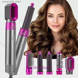 Electric Hair Dryer 5 In 1 Quality Hairdryer Comb Hot Air Comb For Curling And Straightening Hair Automatic Straight Hair Comb And Hair Dryer T231216 6QER