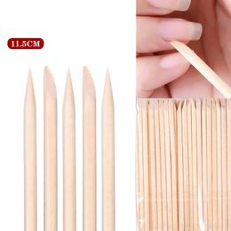 Nail Cuticle Pusher Orange Wood Sticks Manicures Remover Wooden Design Gel Polish Drawing Stick for Art