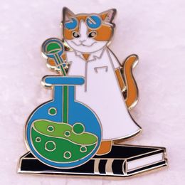 animal scientist brooch Cute Anime Movies Games Hard Enamel Pins Collect Cartoon Brooch Backpack Hat Bag Collar Lapel Badges