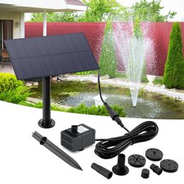 5W 5V Water Fountain Garden Decoration with Stake Solar Power Panel Pump Watering System Energy Saving Kits for Fish Tank 240506