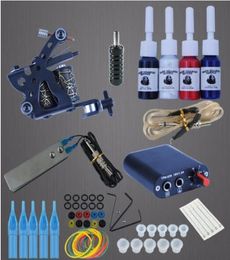 Permanent Makeup Machine Tattoo Beginner Kits 8 Wrap Coils Guns Tattoo MachineSet Black Pigment Sets Power Supply Tatto Supplies3015411