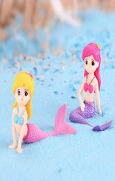 Mermaid Gnome Miniature Figurines Fairy Garden Decoration Cactus Succulent Planter Accessory Micro Landscape Aquarium Waterscape D2664480