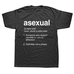 Men's T-Shirts Funny Asexual Dictionary Definition T Shirts Graphic Cotton Strtwear Short Slve Birthday Gifts Summer Style T-shirt Men H240506