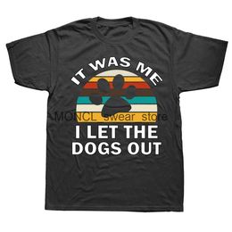 Men's T-Shirts I Let The Dogs Out Funny Puppy Lover T Shirts Summer Graphic Cotton Strtwear Short Slve Birthday Gifts T-shirt Mens Clothing H240506