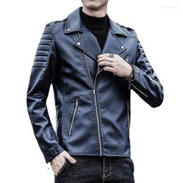 Men's Jackets Fashion Leather Autumn Style Korean Youth Motorcycle Clothing Pu Jacket