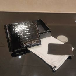 Wallets Luxurious Crocodile Leather Wallet Pocket Mini Briefcase Purses with Original Case and Cardholder