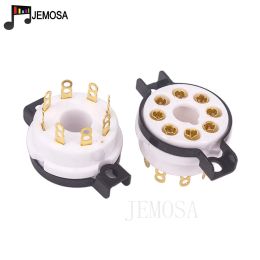 Amplifier EIZZ Ceramic 8pin Tube Socket Valve Base For KT88 EL34 5AR4 6L6 6CA7 6SL7 6SN7 Vacuum Tube Amplifier HIFI Audio Vintage