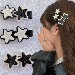 Other 2pcs Y2K Star Hair Clips Pentagram Bobby Pin Sweet Cute Trend Metal Snap Hair Clip for Women Harajuku Hair Jewelry Accessories