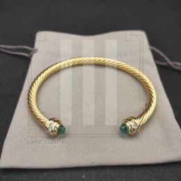 DY Diamond David Yurma Bracelet Cable DY Pulsera Luxury Jewellery for Women Men Silver Gold Pearl Head X Shaped Cuff Bracelet Fahion Jewelrys for Christmas Gift 5mm 928