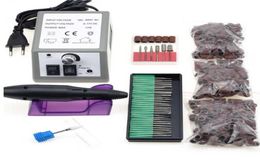 Professional Electric Nail Drill Machine Manicure Machine 20000RPM Nail Art File Ceramic Nail Drill Bits 300pcs Sanding4567375