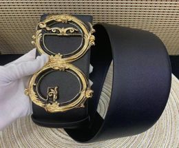Luxury Designer belts extra wide 7cm belt for women designer classic solid Colour gold letters three kinds of buckle men039s wid8396020