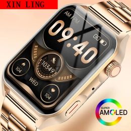 Watches 2023 Smartwatch Golden Smart Watch for Men Women HD Screen Bluetooth Call IP68 Activity Fitness Tracker For Android iPhone