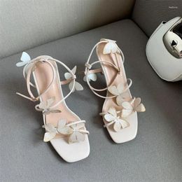 Sandals Shoes For Women Summer Women's Fashion Versatile Female Butterfly Slim Heel Pumps High Heels Buckle