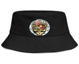 Grateful dead bear bear black men fishing bucket sun hat design fit team unique personalized bucket suncap4829135