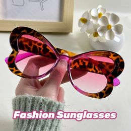 Sunglasses Women Design Gradient Party Decorative Sun Shade Large Cat Eye Frame Glasse Ladies Hip-hop UV400