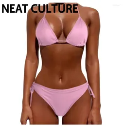 Women's Swimwear 2pcs/set Women Summer Beach Bikini Ladies Three Point Sexy Swimwsuit Comfortable Underwear Breathable Soft Lingerie