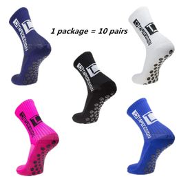10 pairs Men Anti-Slip Football Socks High Quality Soft Breathable Thickened Sports Running Cycling socks 240428